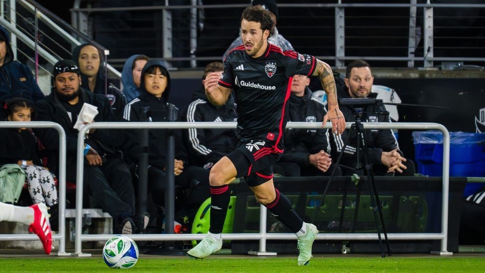 D.C. United defender Aaron Herrera (22) during a game at Audi Field on Saturday, April 12, 2025. (Daniel Sperling/7News)